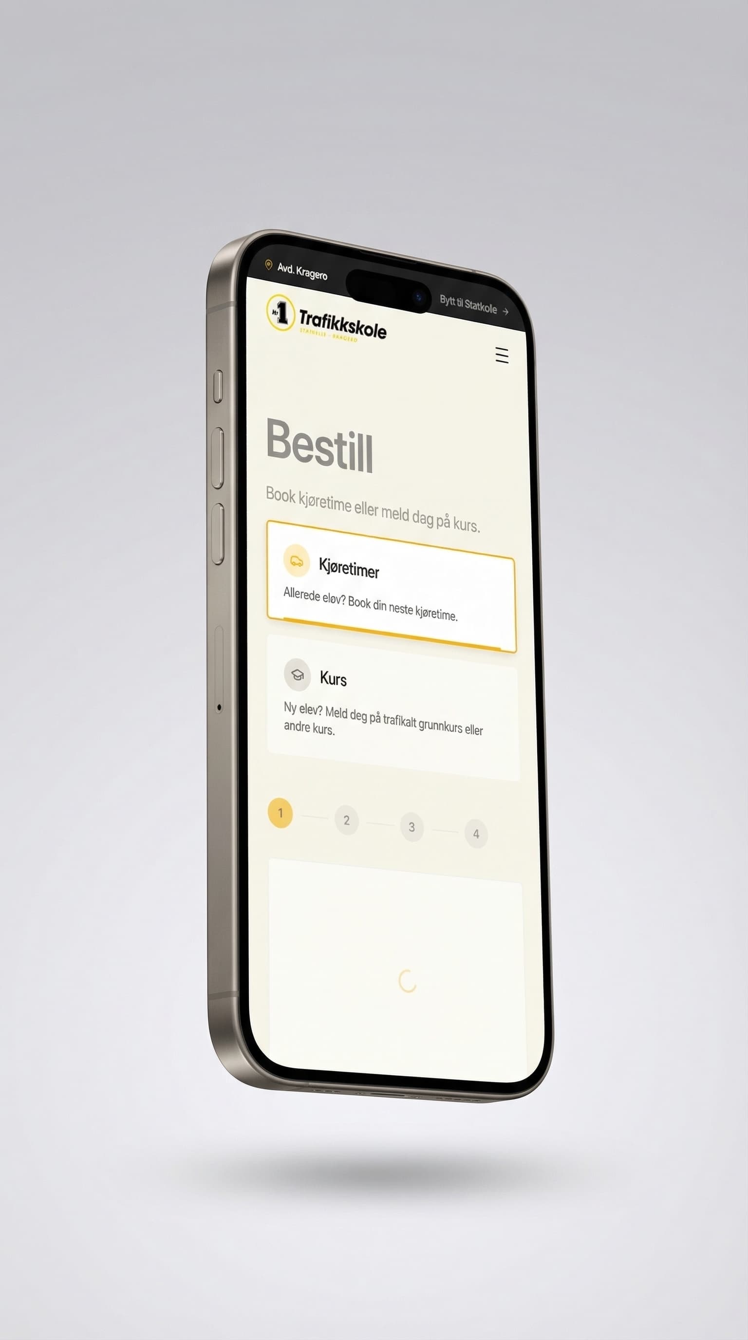 NR1 Trafikkskole – mobil bookingløsning